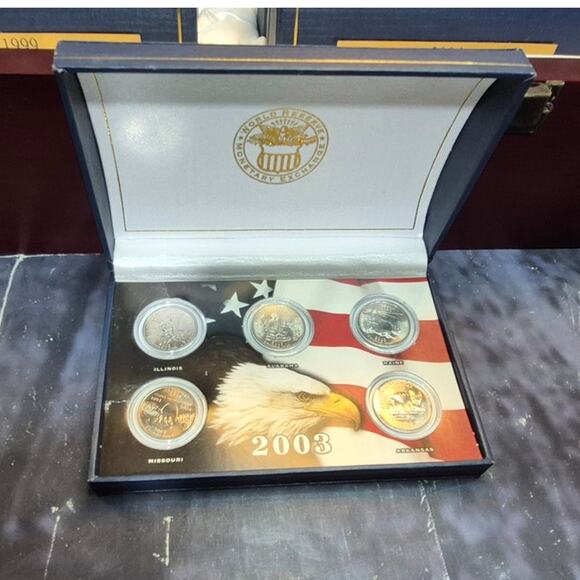 United States of America 50 States Quarters Framed Collection - Picture 6 of 12